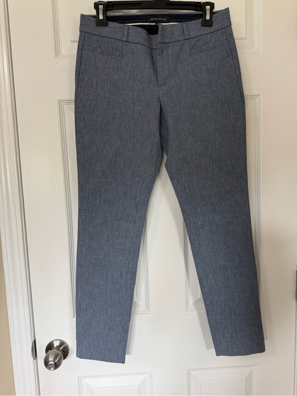 Banana Republic Blue Cropped Slim Dress Pants